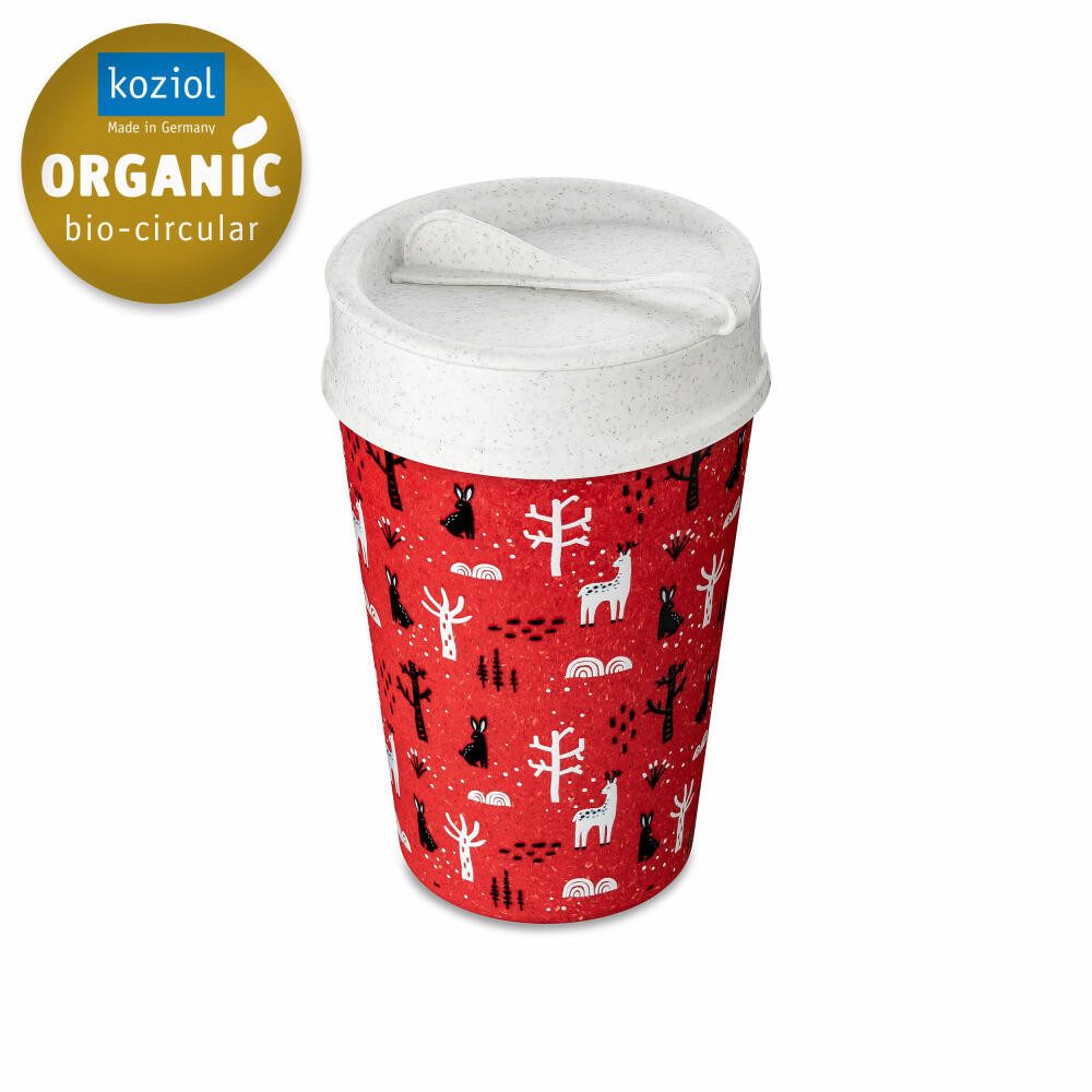 KOZIOL Thermobecher Iso To Go Winter Forrest, 400 ml, Recycling-Kunststoff