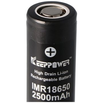 Keeppower KeepPower IMR18650 - 2500mAh 3,6V - 3,7V Hochstromzelle Li-Ion-Akku Akku 2500 mAh (3,6 V)