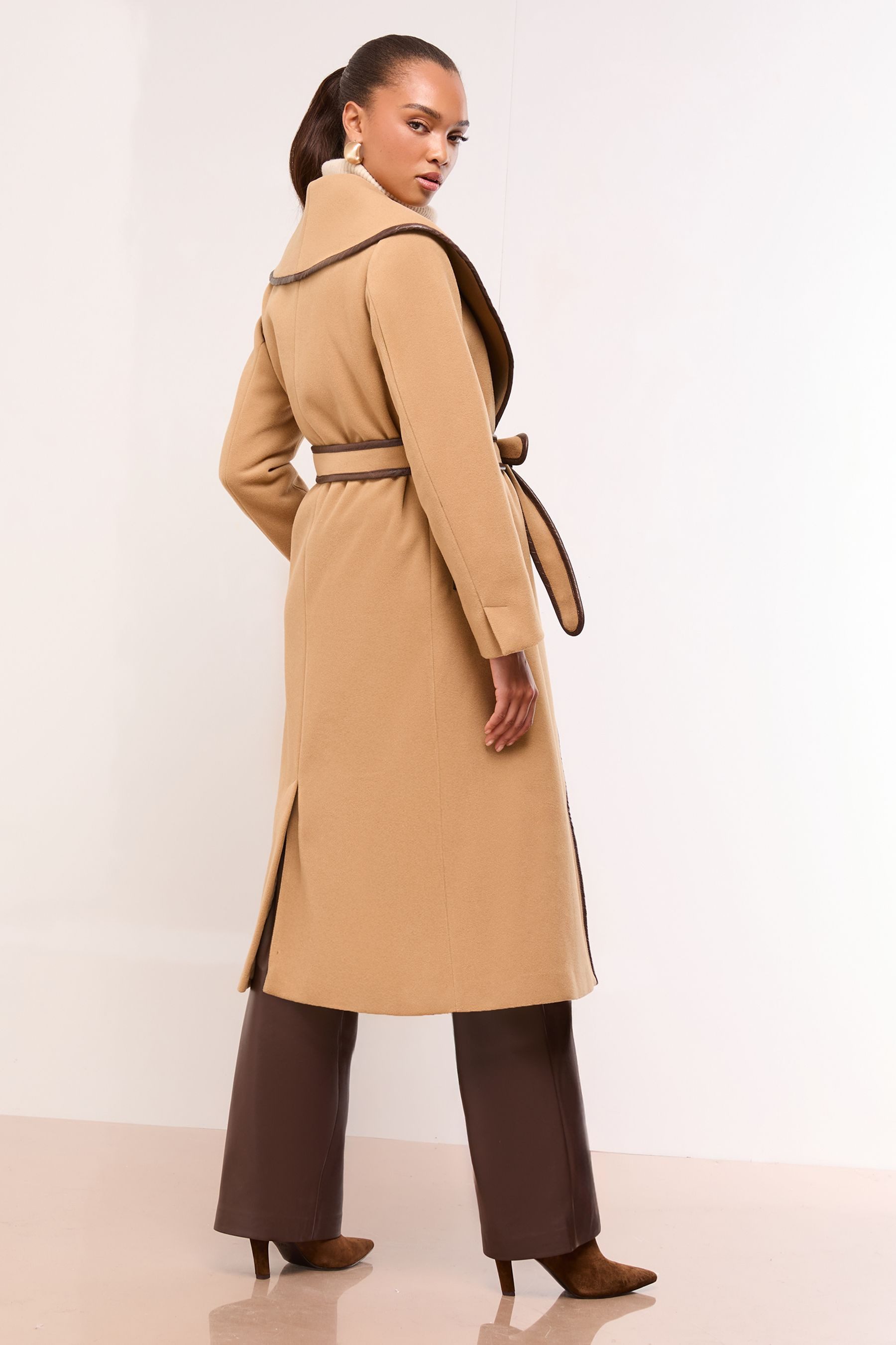 LIPSY Wintermantel Lipsy Shawl Wickelmantel mit Schalkragen, Regular (1-tlg günstig online kaufen