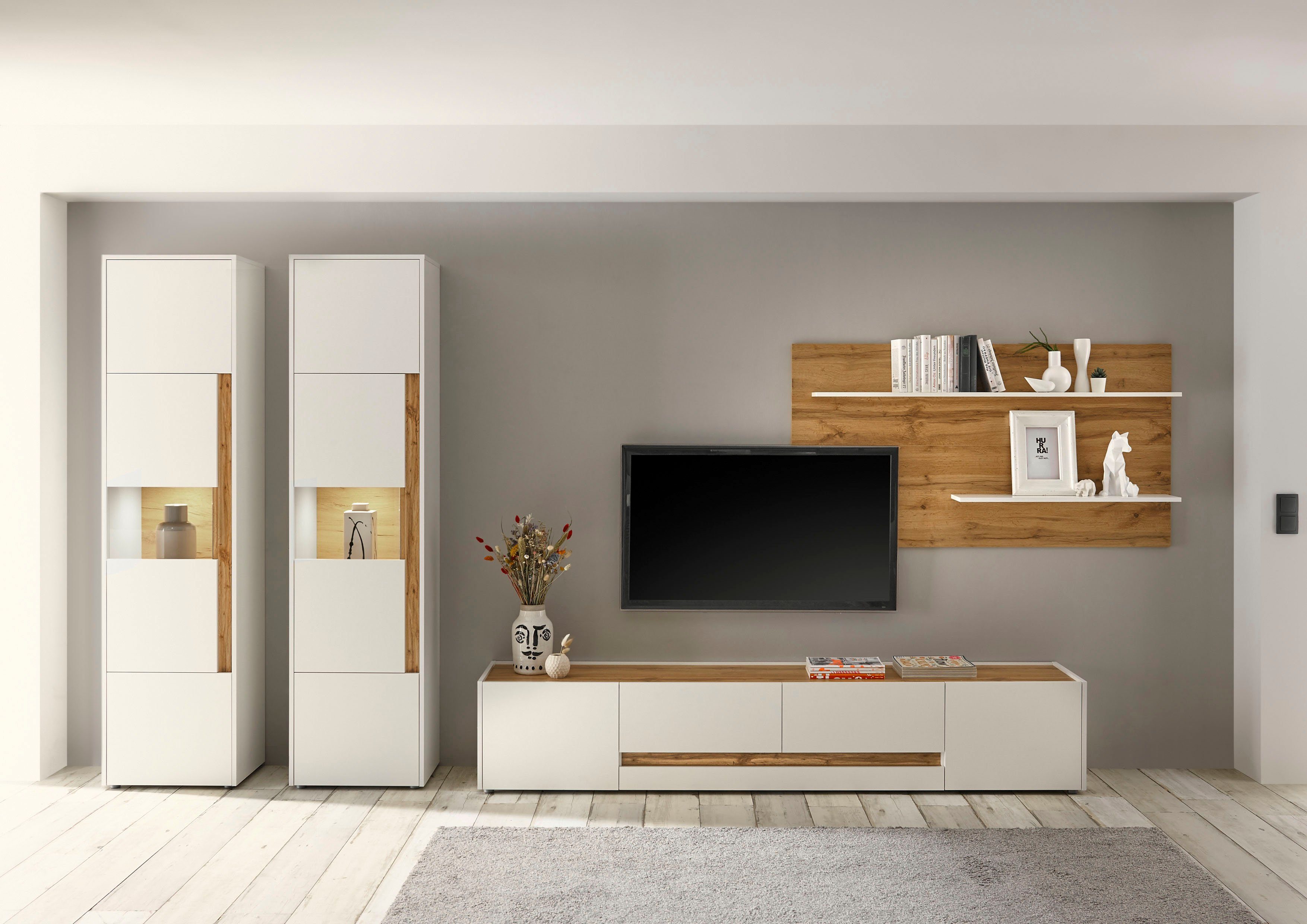 INOSIGN Wohnwand City/Giron, moderne Anbauwand, Komplettset in vielen Farbe günstig online kaufen