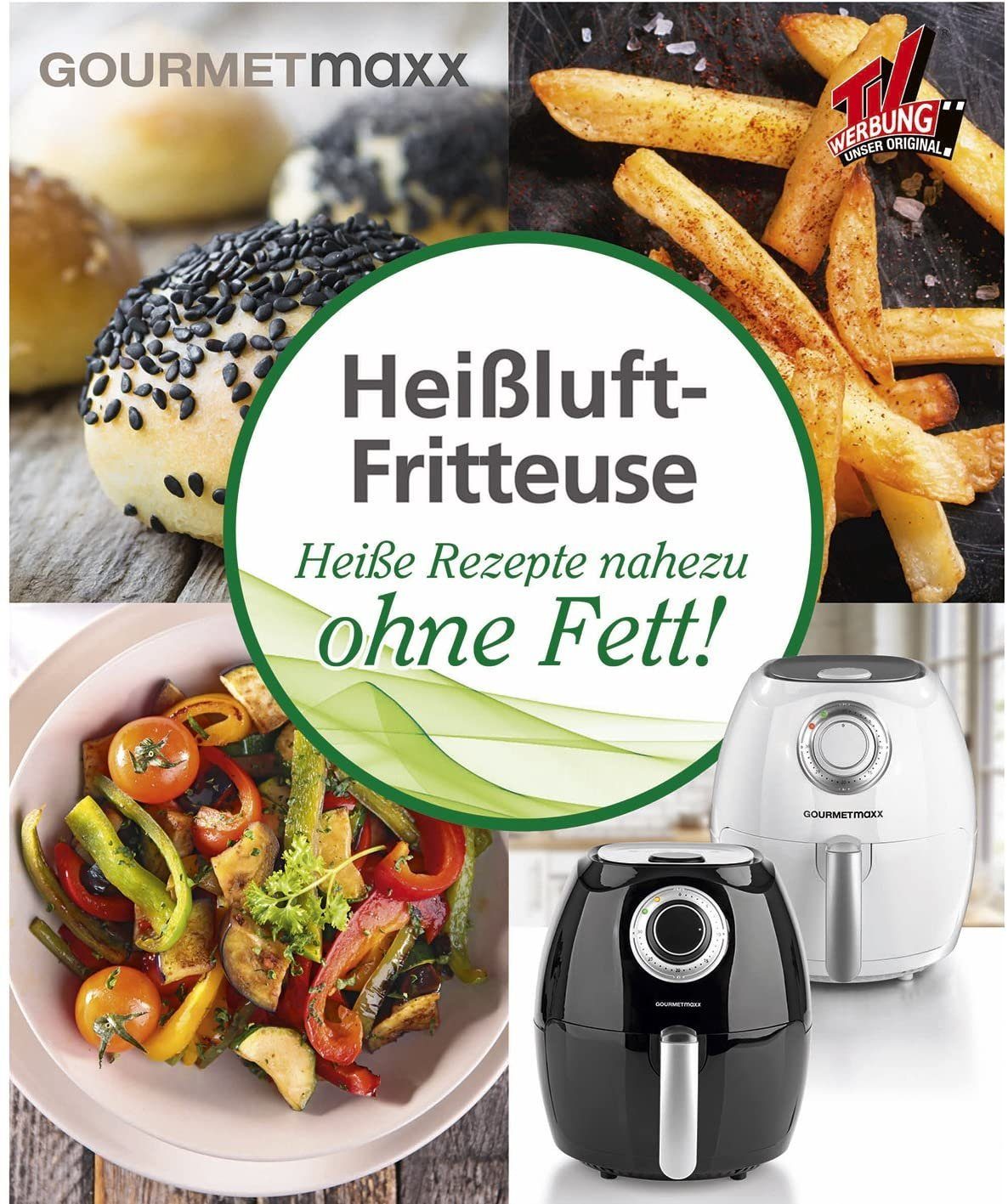 Rezeptbuch Notizbuch Rezepte Heißluftfritteuse, Fett. ohne Heiße GOURMETmaxx nahezu