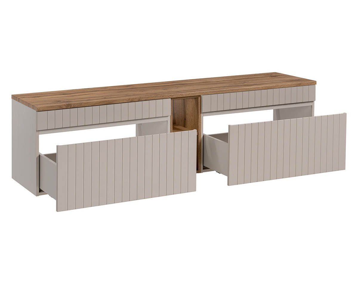 einfachgutemoebel Waschtisch-Set Badezimmer Waschplatz KARATA 180cm, günstig online kaufen