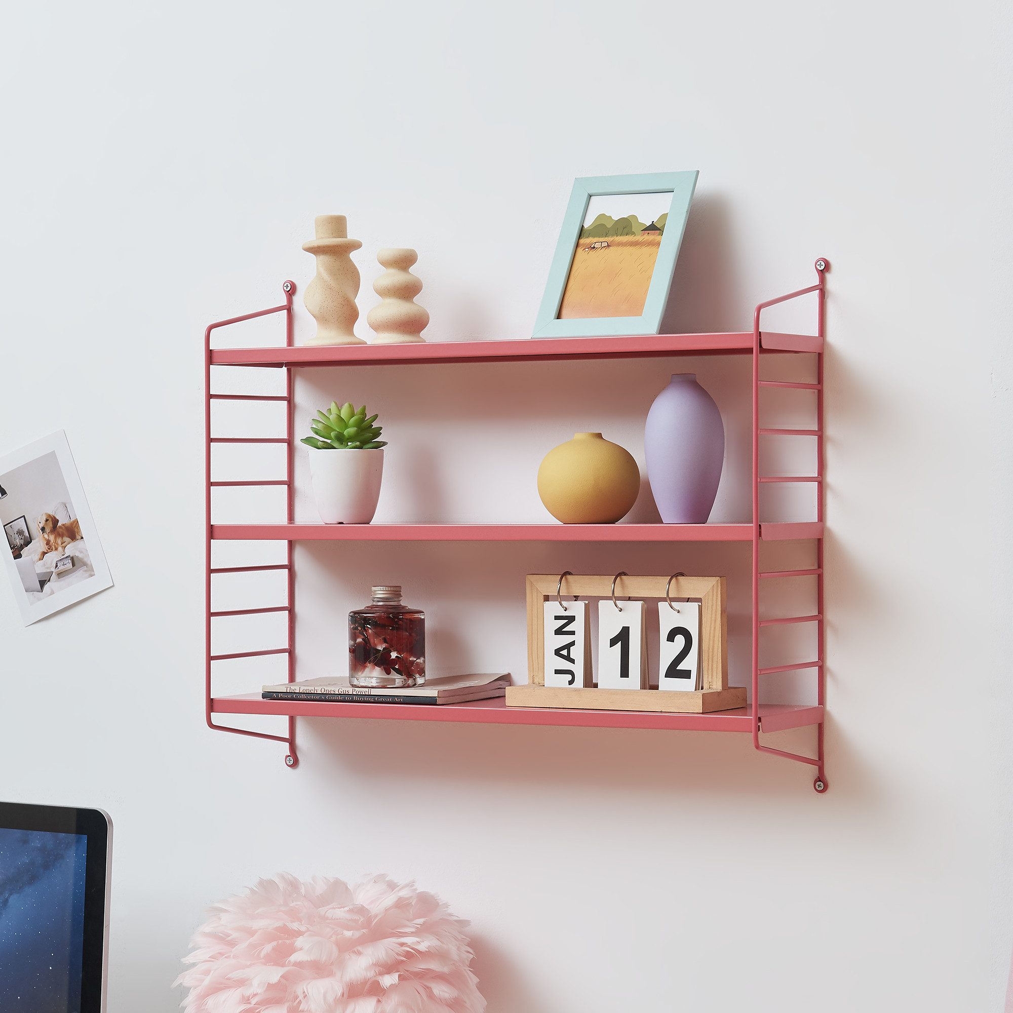 en.casa Wandregal, 1-tlg., »Strängnäs« Wassermelonenrot günstig online kaufen
