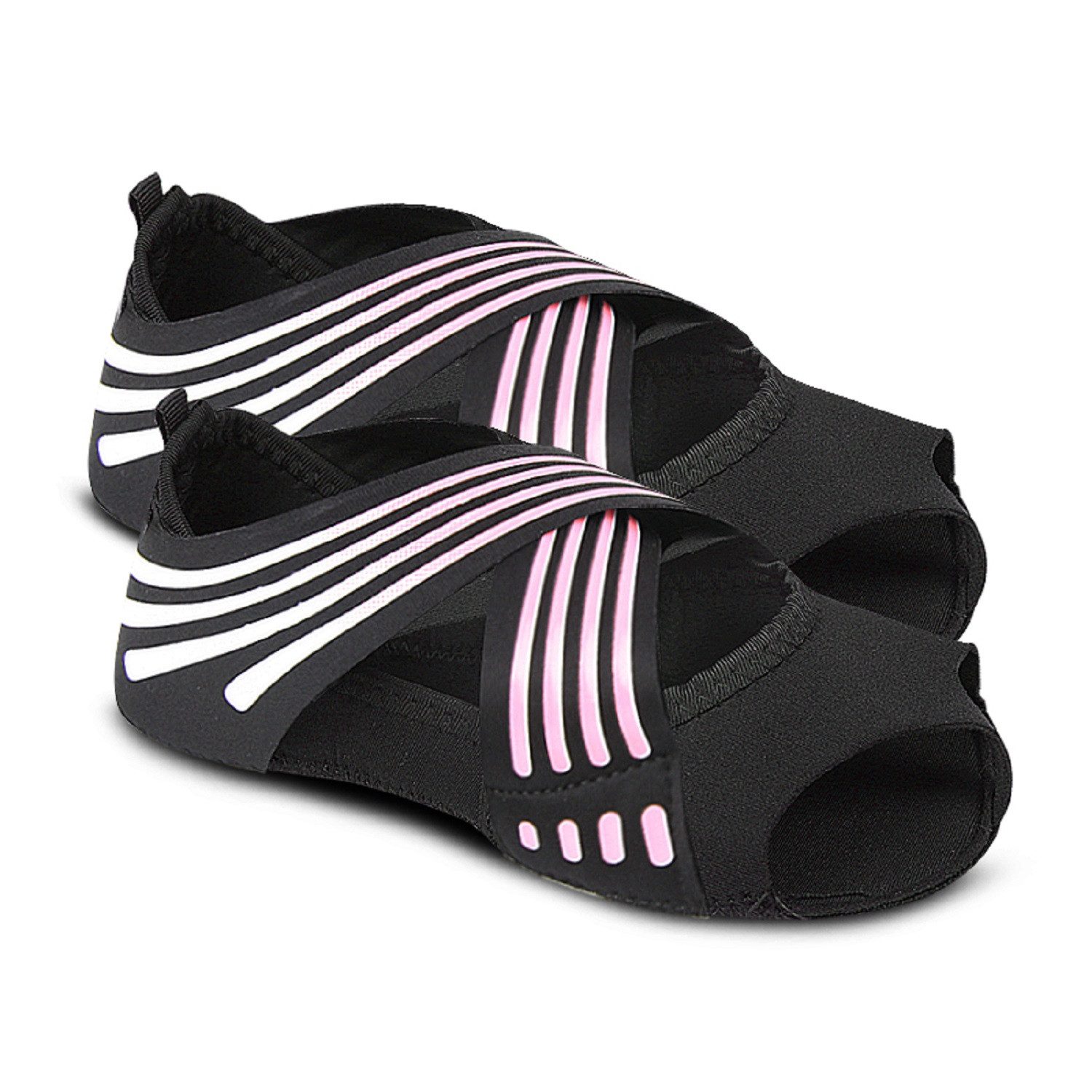 COOL-i ® Yogahose Zehenlose Yoga & Pilates-Socken mit rutschfester Sohle elastische Kreuzriemen, atmungsaktiv, für Damen