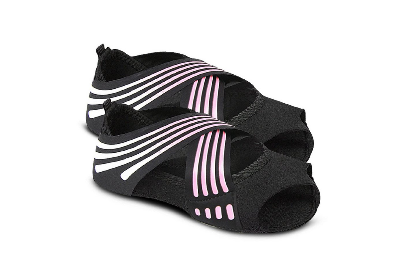 COOL-i ® Yogahose Zehenlose Yoga & Pilates-Socken mit rutschfester Sohle elastische Kreuzriemen, atmungsaktiv, für Damen