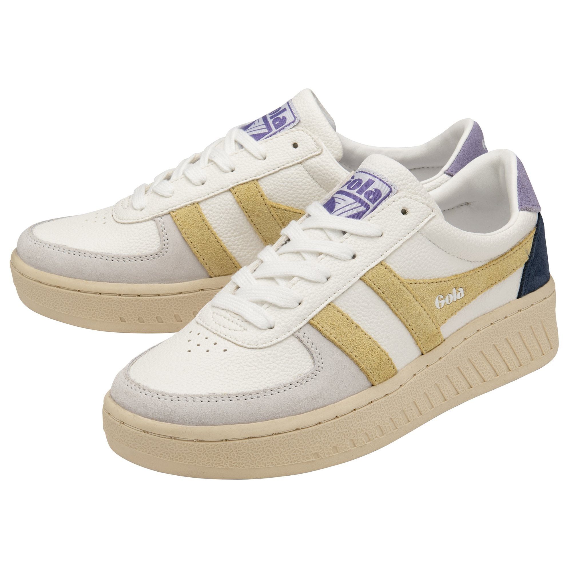 Gola Grandslam Trident weiss/lemongelb/lavender Damen Sneaker