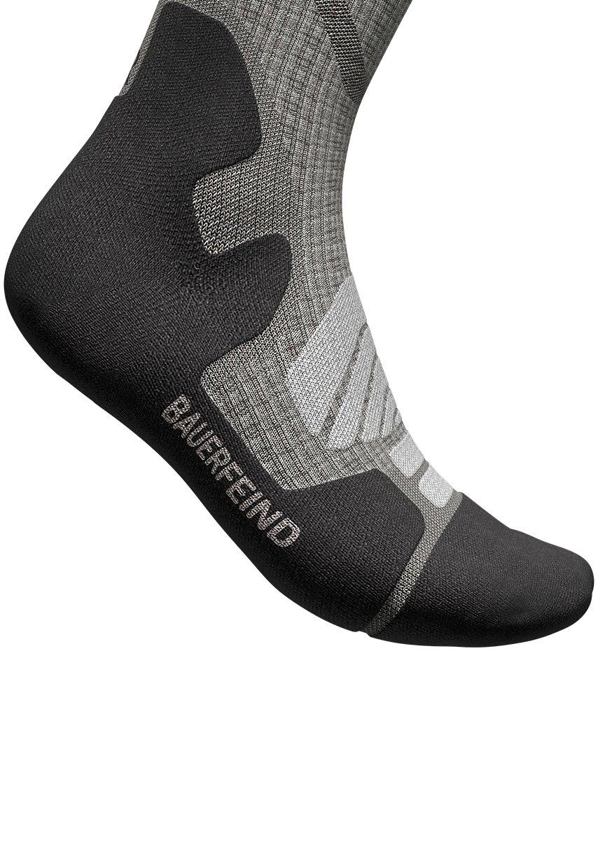 Mid grey Socks stone Cut Sportsocken Bauerfeind Merino Outdoor