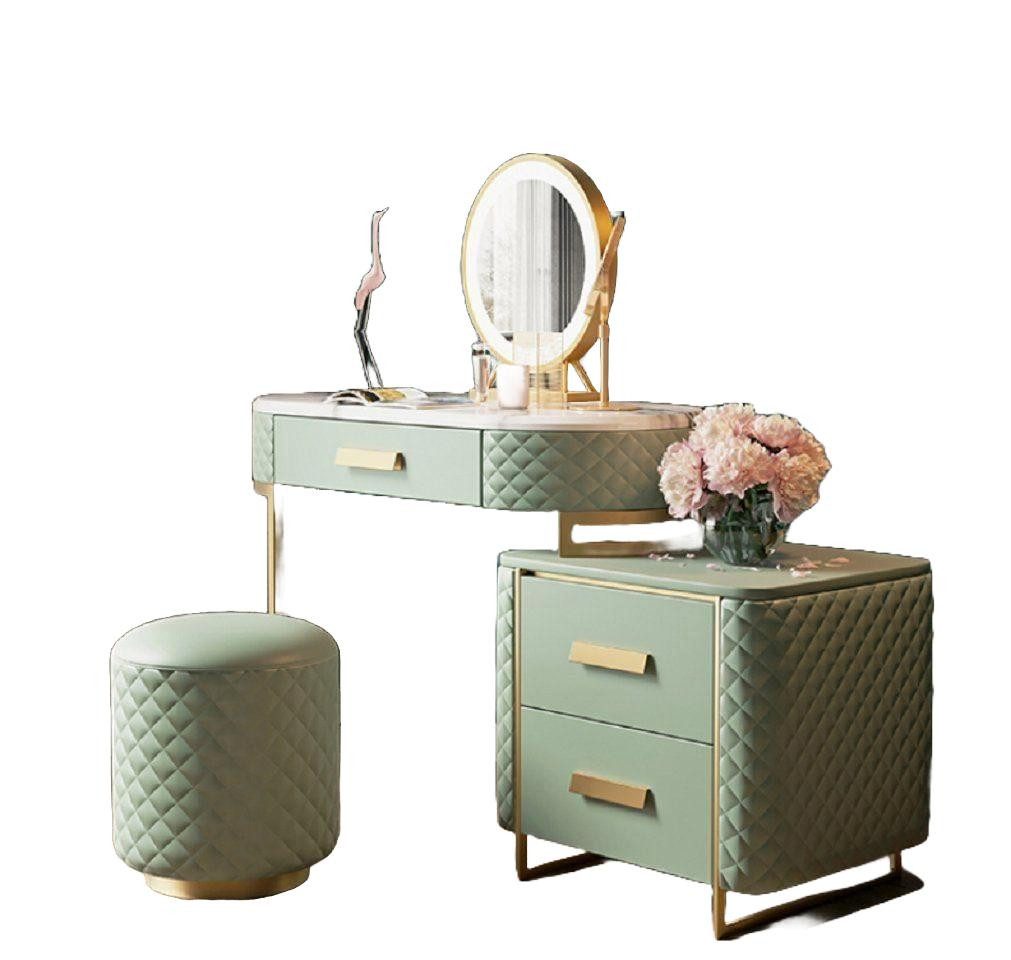 JVmoebel Schminktisch Grün Schminktisch Design Tische Kosmetik Frisier Spiegel Schlafzimmer (1-St., Schminktisch, Ohne Hocker), Made in Europa