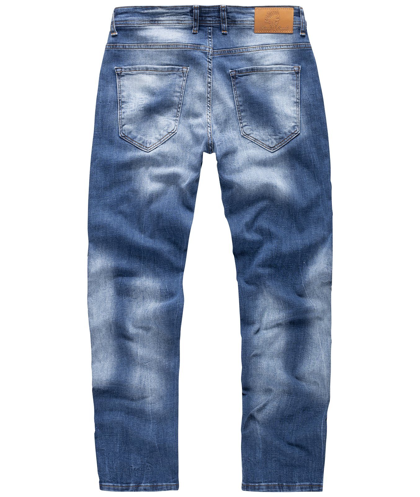 Rock Creek Straight-Jeans Herren Jeans Stonewashed Blau RC-2358
