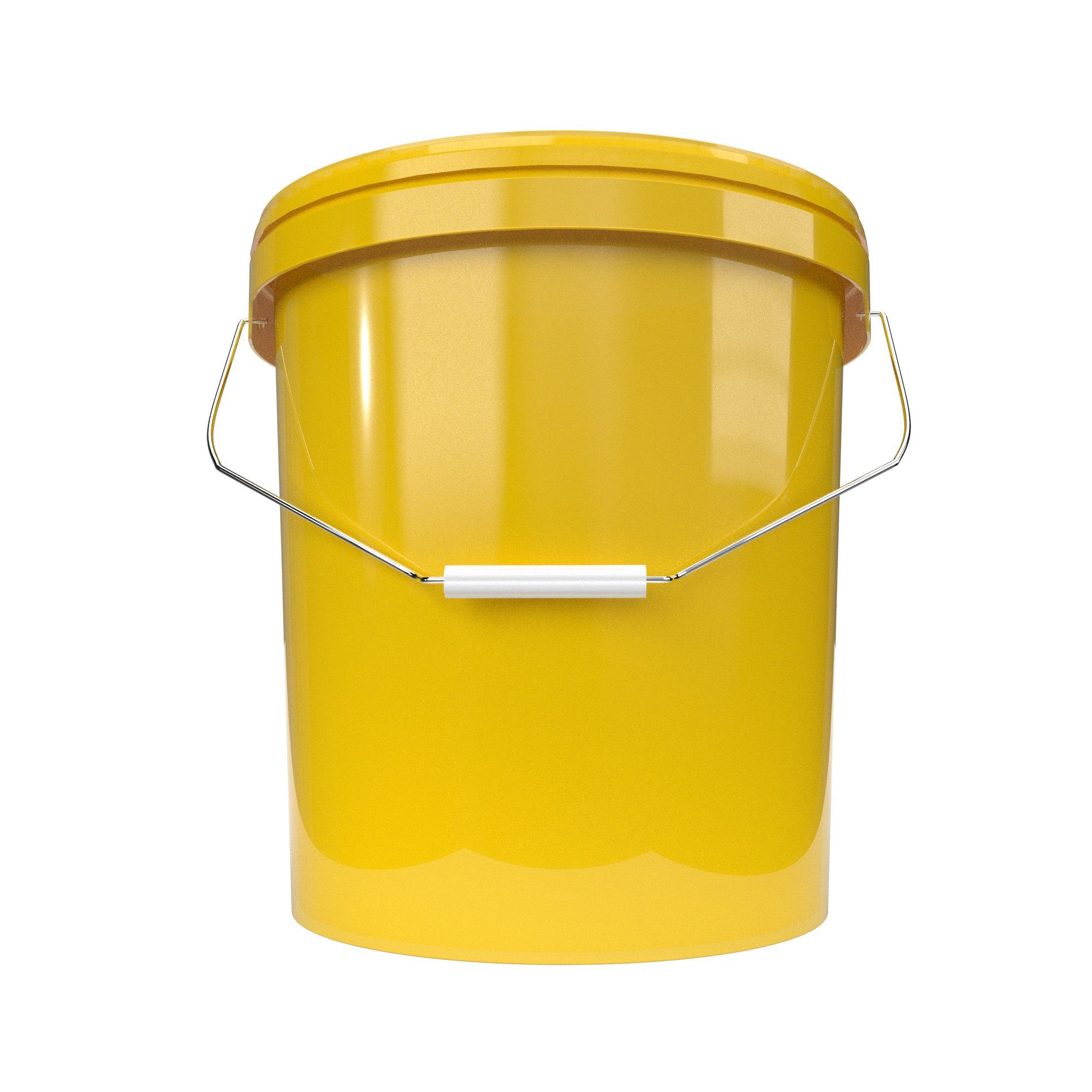 Gelb mit Putzeimer (Set, mit 16 16 Eimer luftdicht, - Deckel Liter stabil, Deckel), l FixedByU lebensmittelecht, Eimer