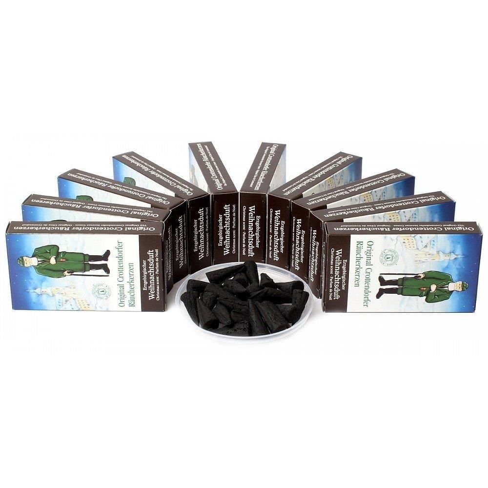 Crottendorfer Duftkerze 10 Päckchen - Erzgebirgischer Weihnachtsduft - 24er Packung