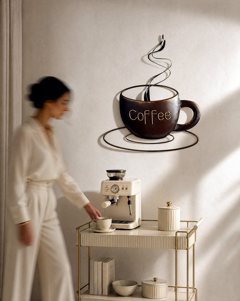 MF Wanddekoobjekt Wandobjekt 3D Kaffeetasse Barista Lume (1 St)