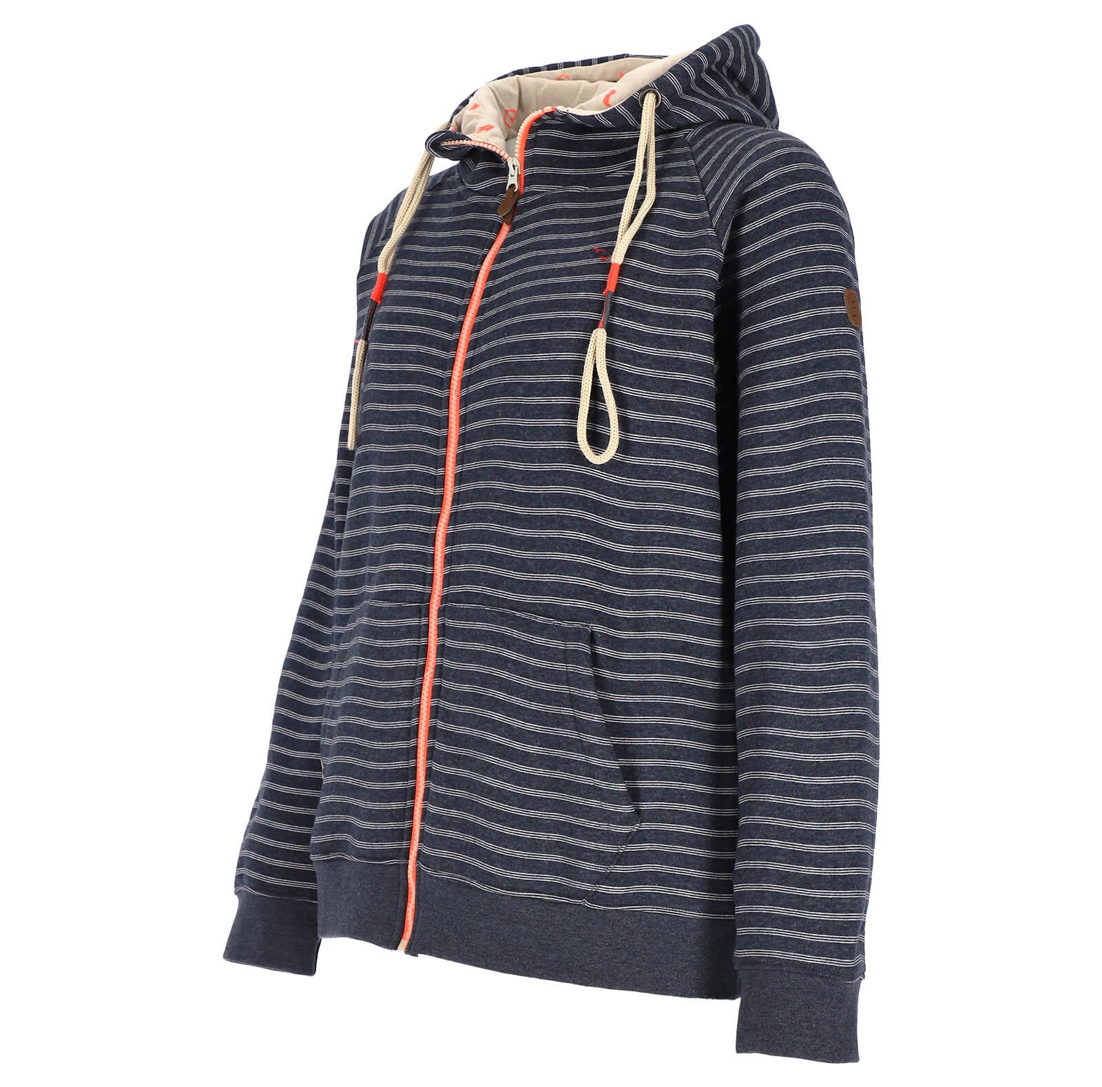 modAS Kapuzensweatjacke Damen Sweatjacke Streifen mit günstig online kaufen