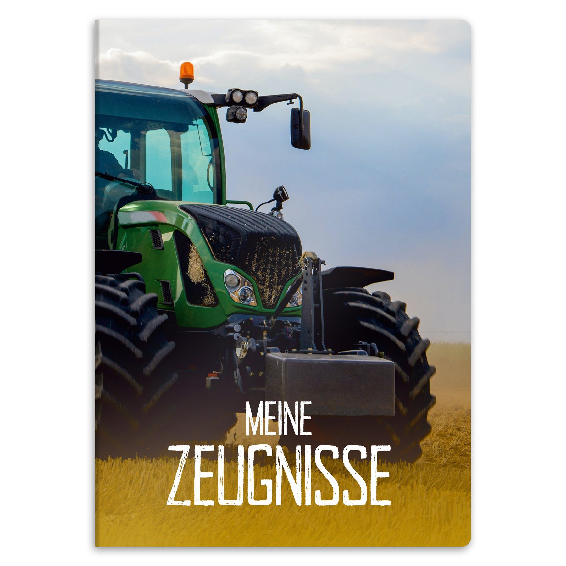 itenga Organisationsmappe itenga Zeugnismappe A4 Kunststoff Sichtbuch Motiv Traktor auf dem Feld