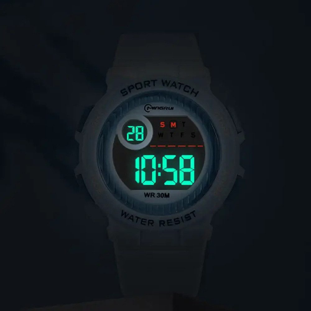 K&L Wall Art Digitaluhr Digital Armbanduhr für Jugendliche Jungen Mädchen Silikonuhr, Licht, Wecker, Wochentag, Stoppuhr, Silikonarmband, 3ATM