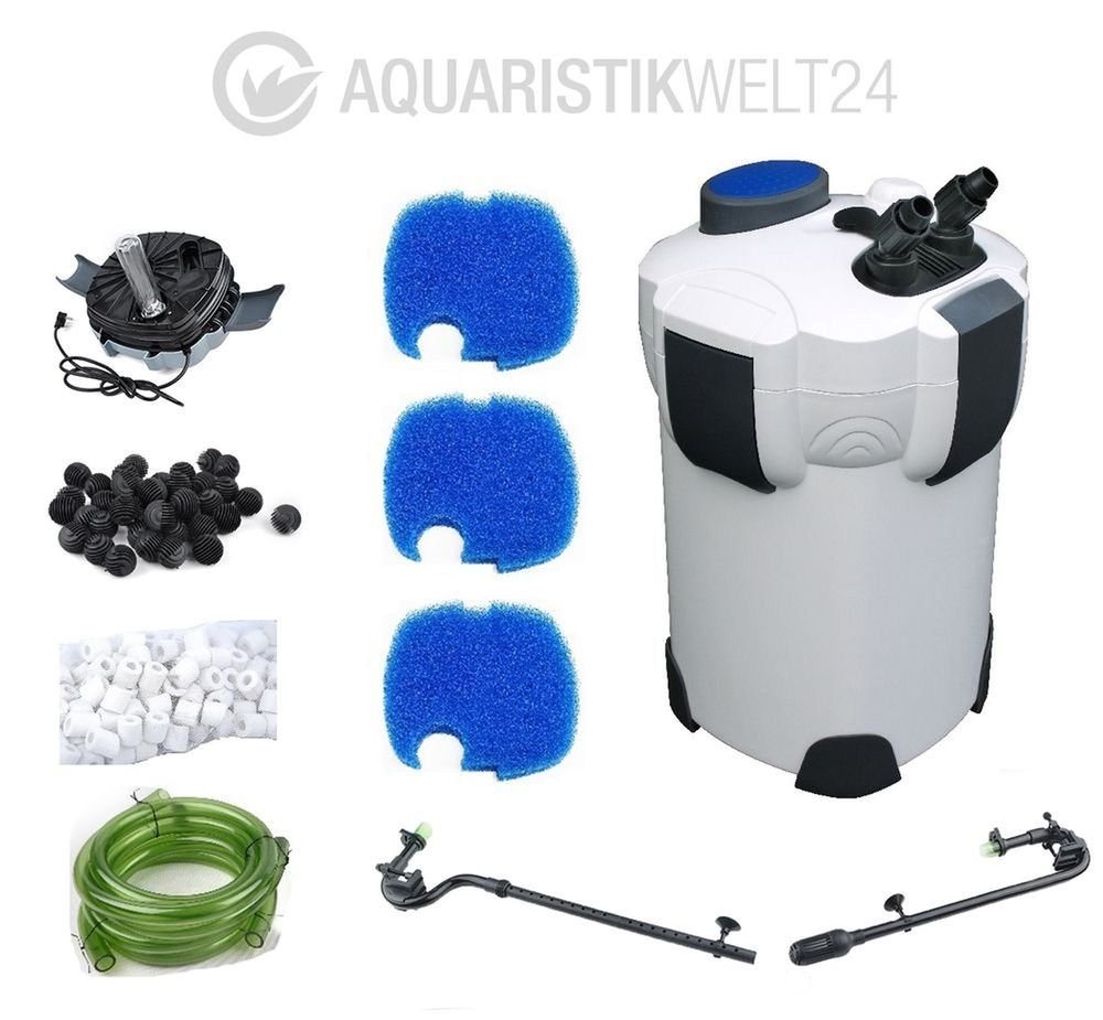 Thumbnail - Aquaone Aquariumfilter Aquarium Außenfilter HW-304B 2000 L/h Stufen UVC Filtermaterial