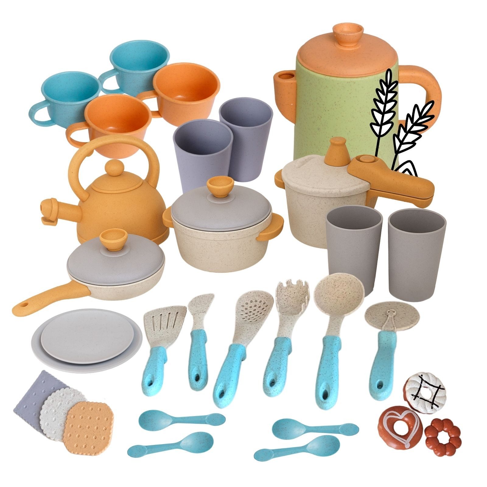 alldoro Spiel-Kochgeschirr Kaffeeservice mit Koch- und Geschirrset für die günstig online kaufen