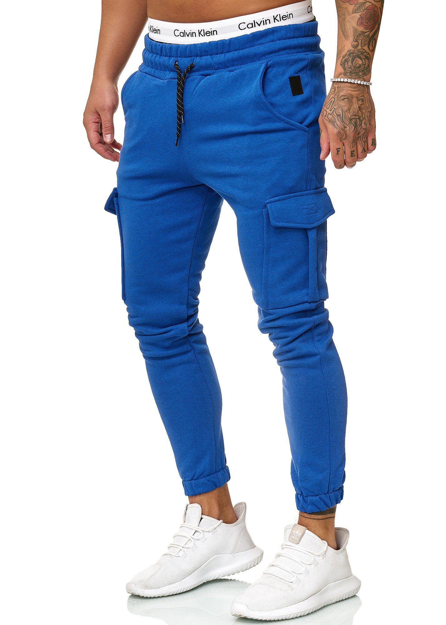 Sporthose Streetwear (1-tlg) Herren Blau Code47 Jogging Jogger Modell Code47 Jogginghose Hose 1213