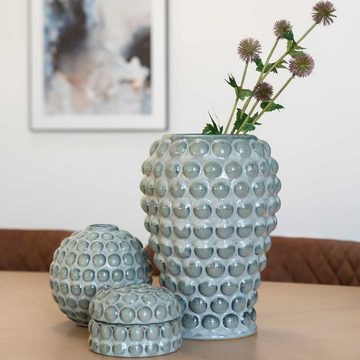 House Nordic Dekovase House Nordic Vase BUBBLES Blau Keramik 20x28 cm