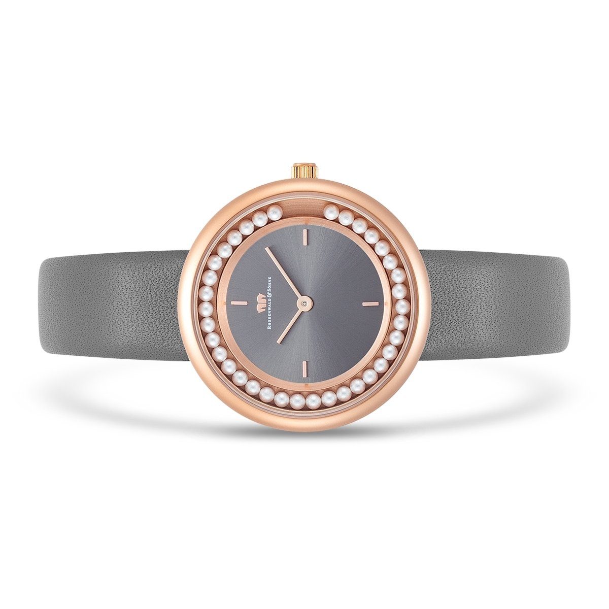 Rhodenwald & Söhne Quarzuhr Pearl grau, Quarzuhr günstig online kaufen