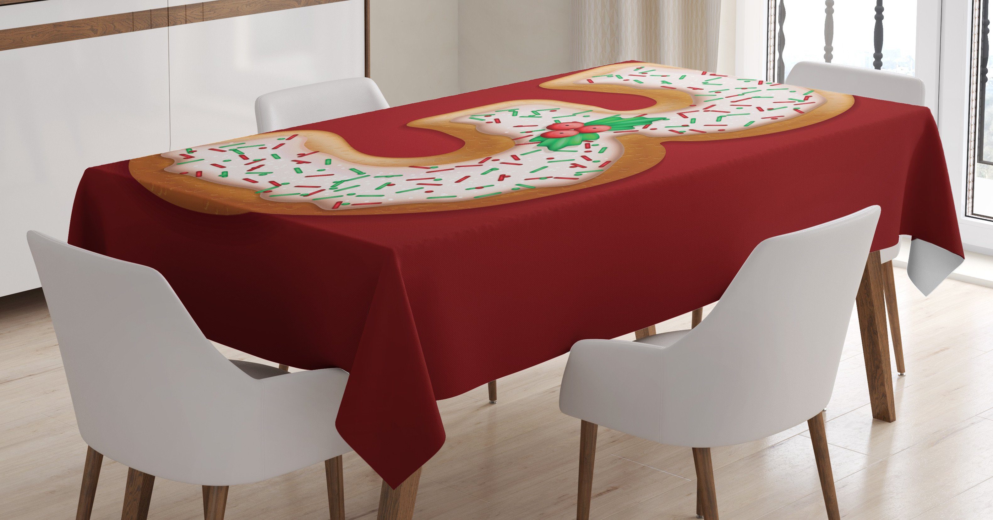 Abakuhaus Tischdecke Farbfest Waschbar Farben, Xmas-Cookie Für Nummer Klare 3 Außen den als Bereich geeignet
