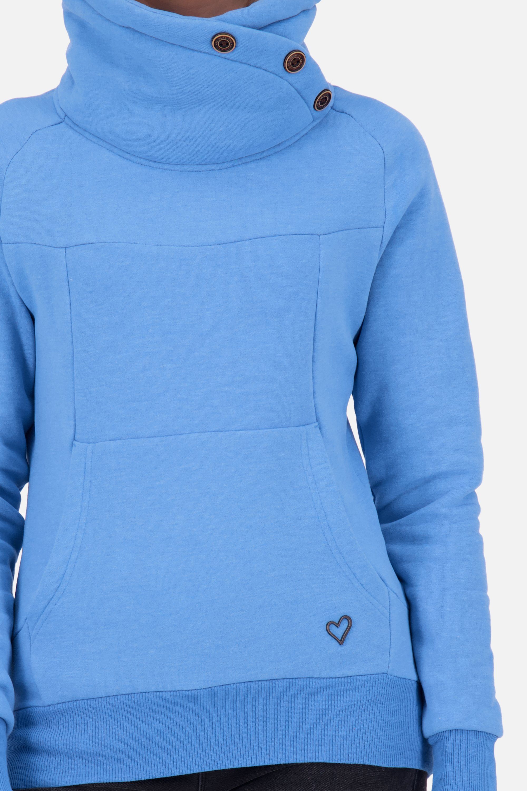 Alife Sweatshirt Sweatshirt VioletAK azure Rundhalspullover, melange Pullover A Kickin Damen &