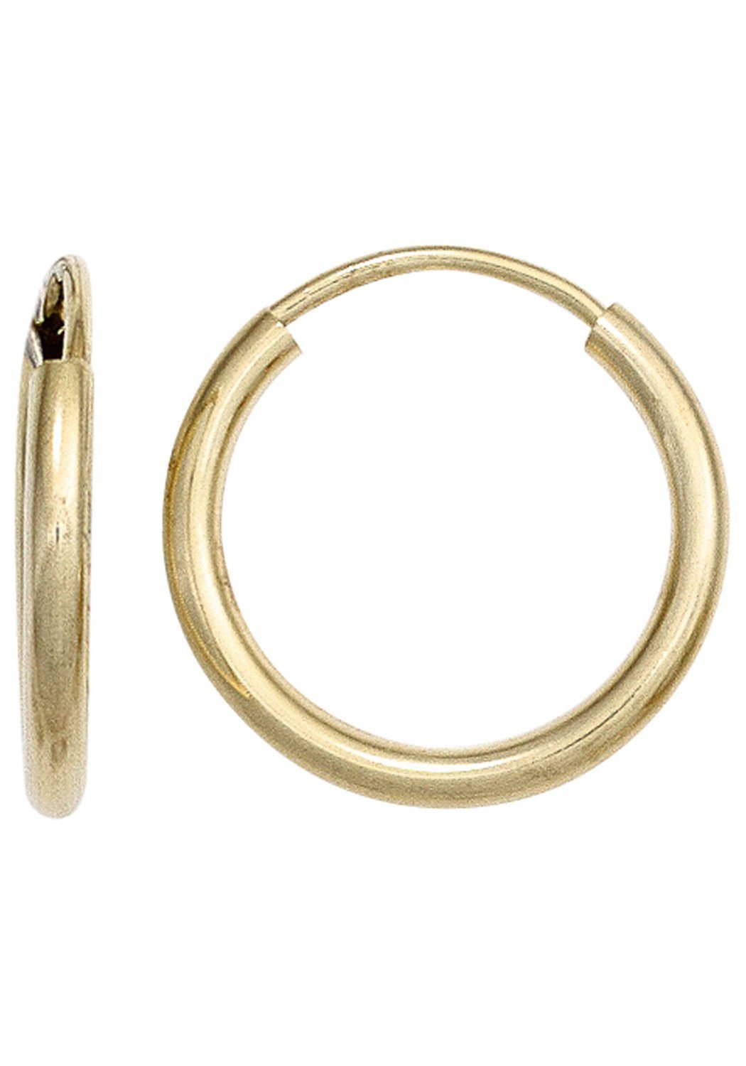 JOBO Paar Creolen, rund 585 Gold günstig online kaufen