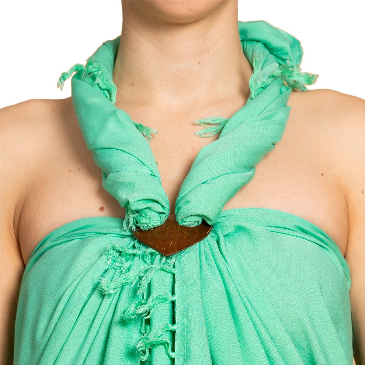 Halstuch oder Cover-up PANASIAM Pareo Strandtuch Sarong als Mint Bikini Strandkleid in Strand für Schal 2 einfarbig Tuch Schultertuch den Strandrock, Größen