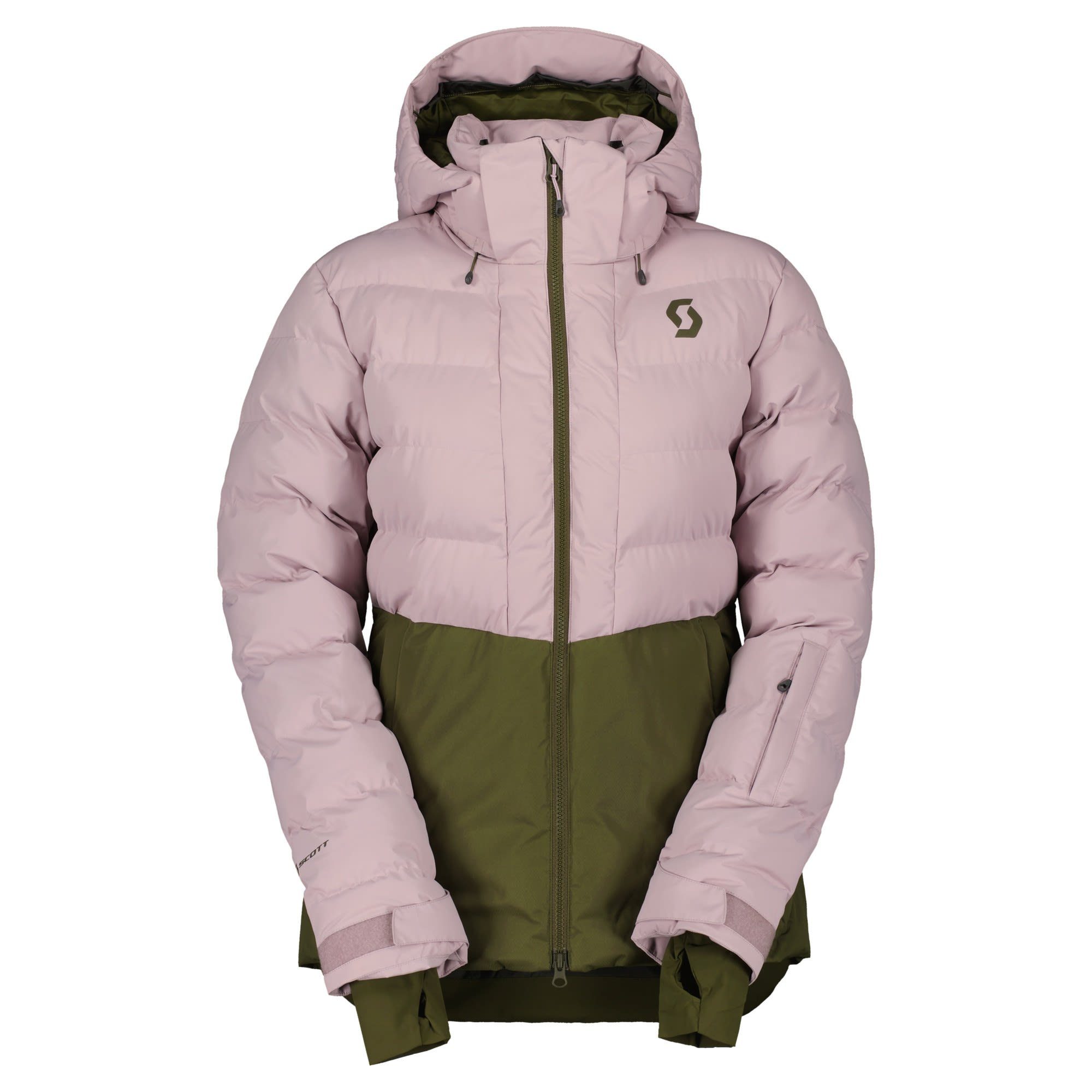 Scott Winterjacke Scott W Ultimate Warm Jacket Damen Ski- & Cloud Pink - Fir Green