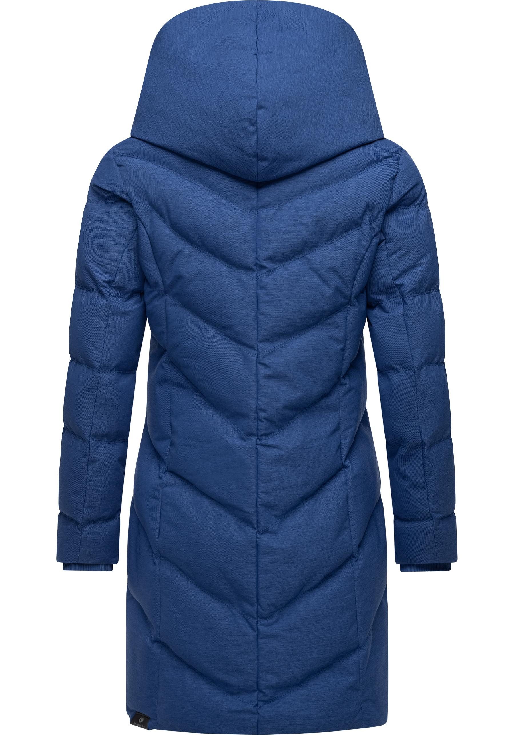 Ragwear Steppmantel Natalka Cosy wasserdichter Mantel mit flauschigem Kunstfell-Kragen