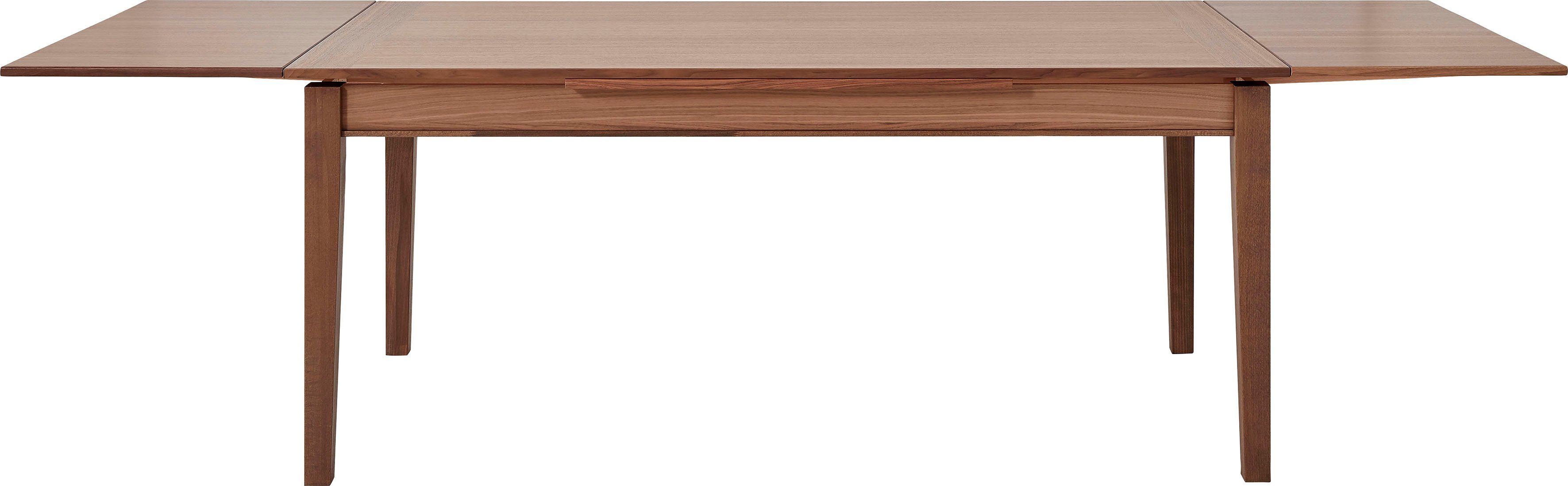 Hammel Furniture Esstisch Hammel by Gestell Massivholz und in 180(280)x100 Furnier Basic cm, Tischplatte in Sami, Walnuss