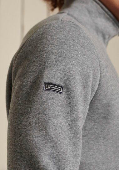 Superdry Sweatshirt rich ZIP charcoal VINTAGE HENLEY LOGO EMB