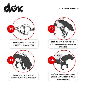 DDOXX Hunde-Geschirr DDOXX HUNDEGESCHIRR NYLON, Rot Xxs - 1,0 X 26-35 Cm