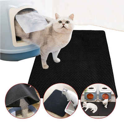 Randaco Katzentoilette Katzenstreu Matte Katzenmatte Wasserdicht Katzenklo Matte 78×60cm