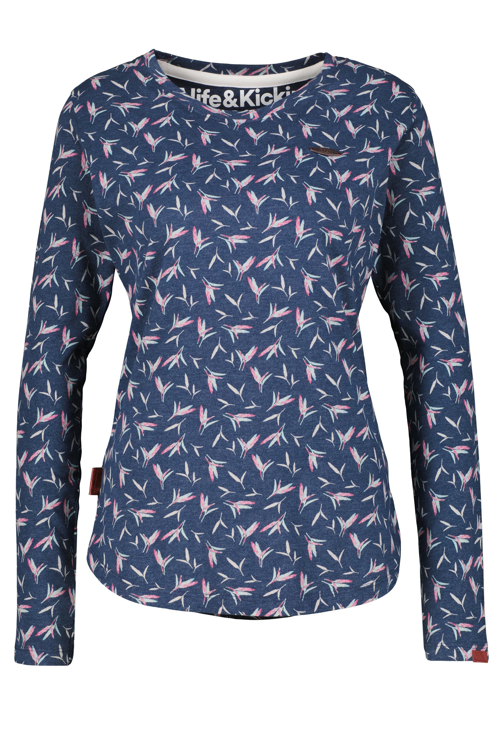 LeaAK & Kickin melange marine Langarmshirt B Langarmshirt Alife Damen Longsleeve