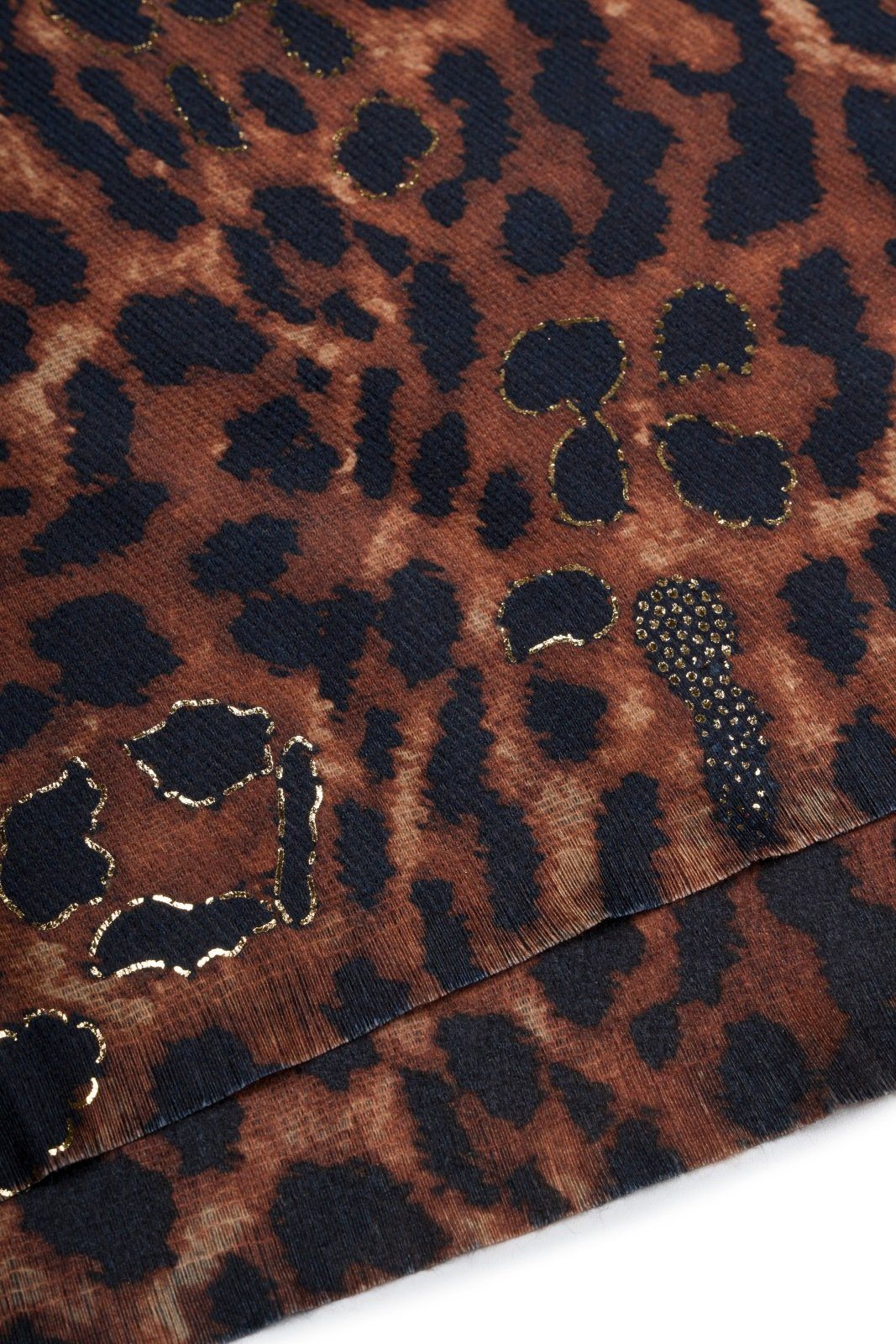 styleBREAKER Modeschal, Leoparden Muster Cognac-Schwarz Metallic (1-St), Schal Details