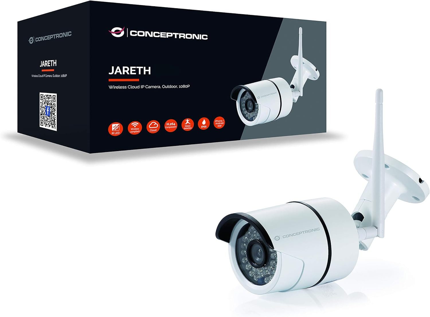 Conceptronic IP-Überwachungskamera Conceptronic Jareth 2MP HD IP WLAN Aussen-Kamera
