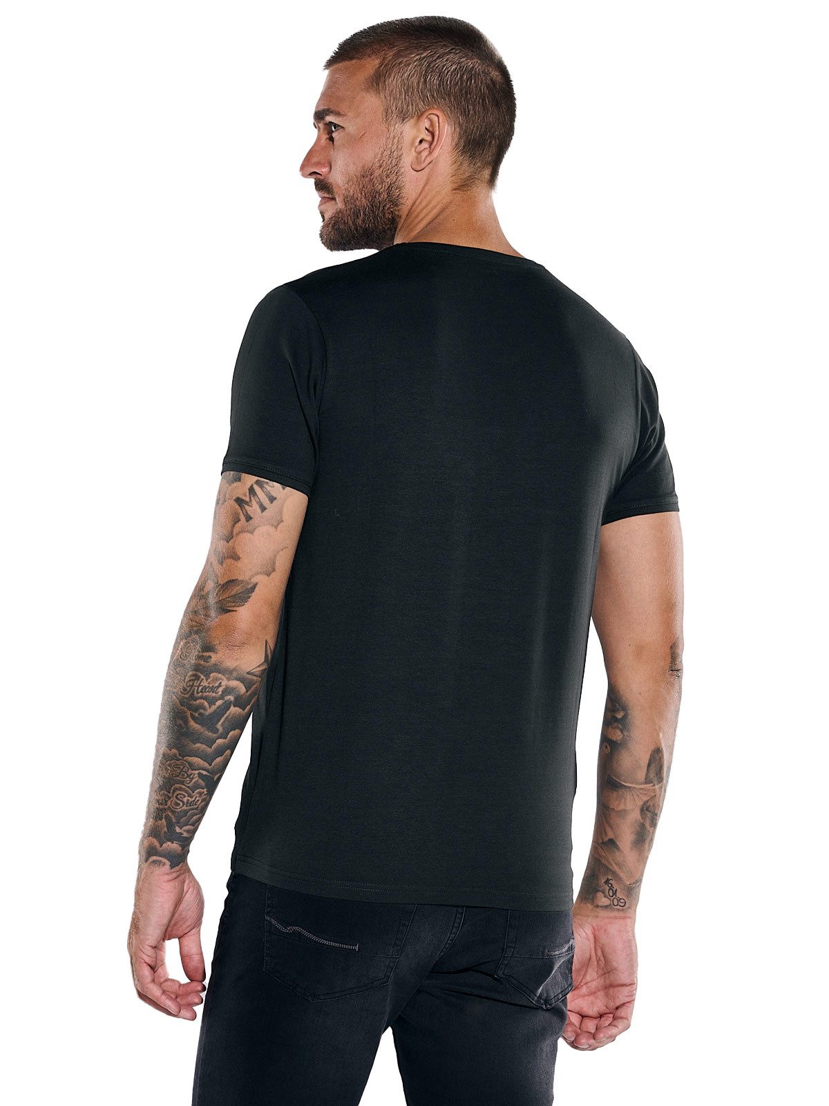 emilio adani T-Shirt Herren T-Shirt "My Favorite", Schwarz