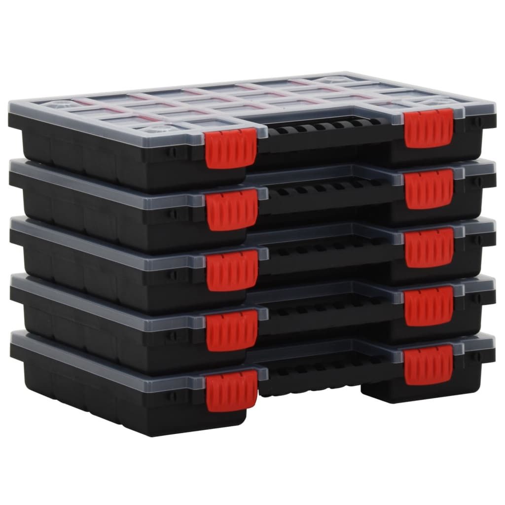 Werkzeugbox Sortimentskästen 5 Stk. 34,5x25x5 cm Polypropylen