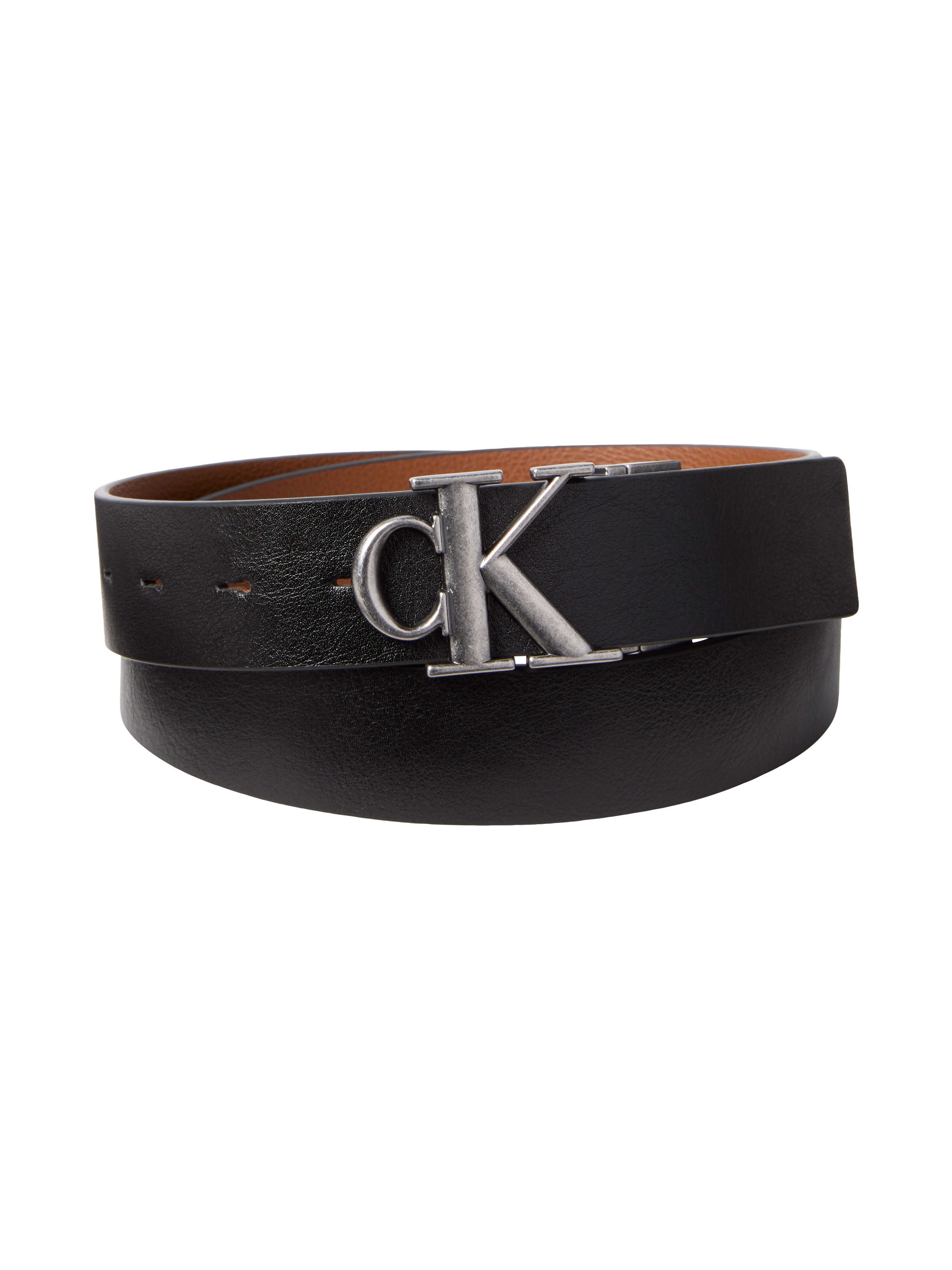 Calvin Klein Ledergürtel CK BUCKLE TUMBLED 35MM ADJ/REV Umkehrbar