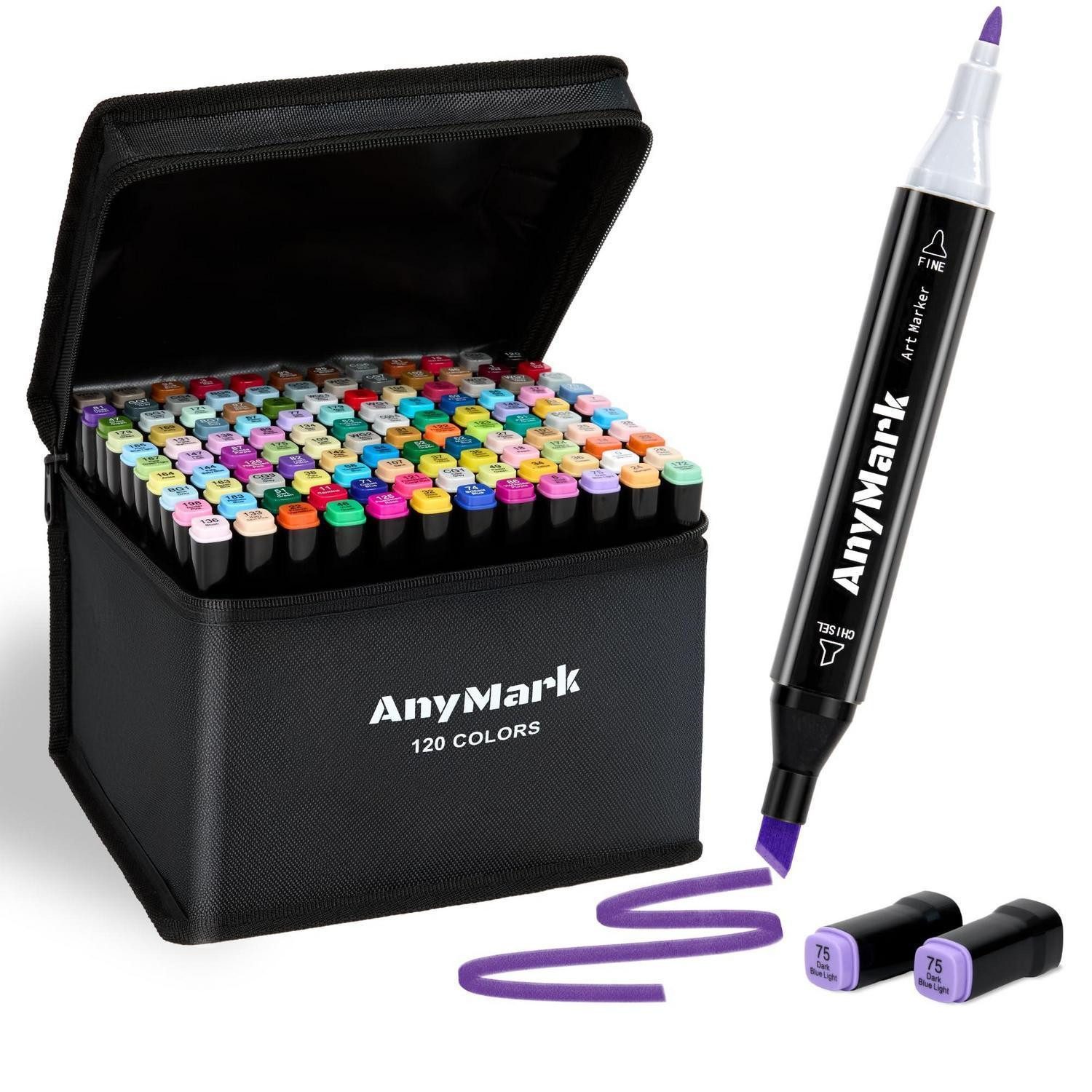 LuxusKollektion Permanentmarker Alkohol Marker 120 Farben Doppelspitze