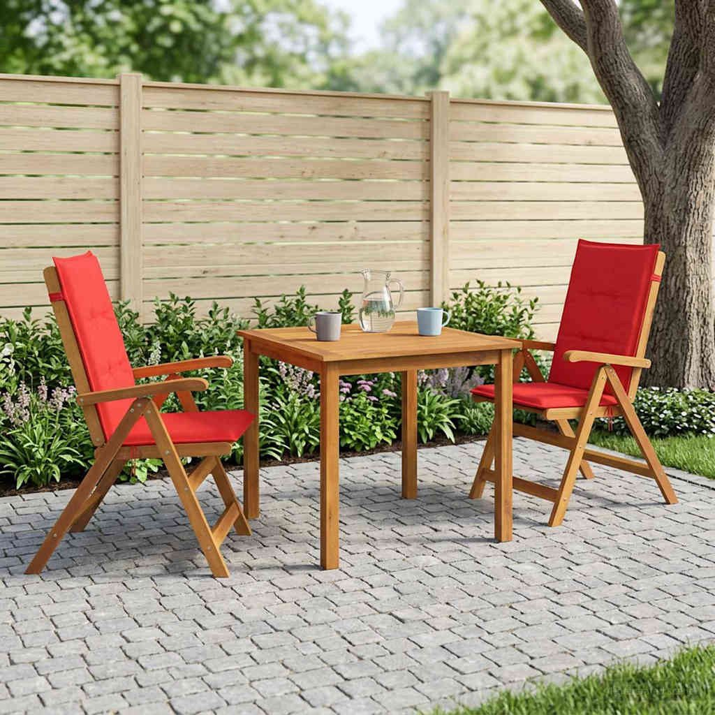 vidaXL Garten-Essgruppe 3-teilige Garten-Essgruppe Natur Massivholz
