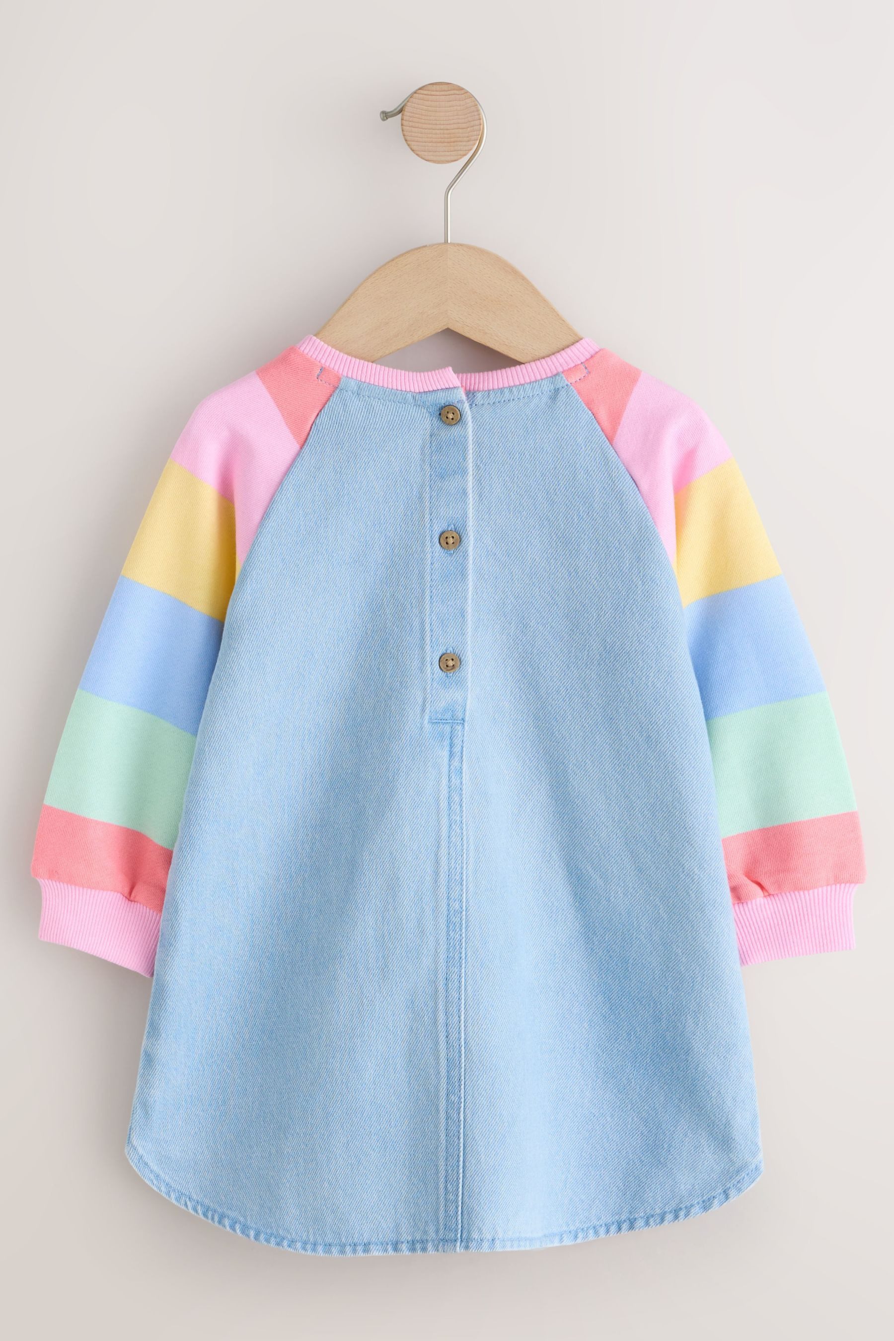 Next Jeanskleid Denim-Kleid mit Raglanärmeln (1-tlg)