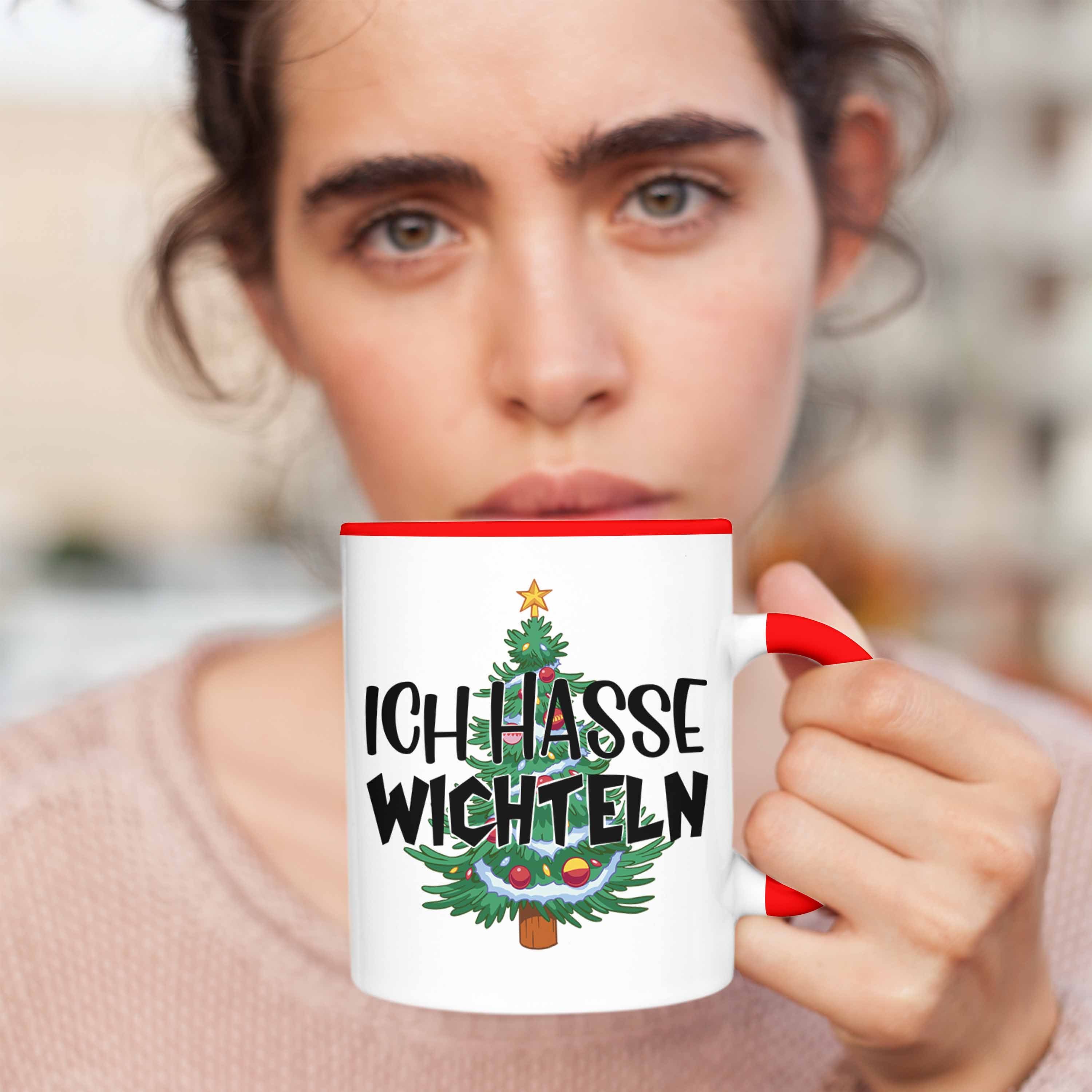 Trendation Wichteln Frauen für Geschenk Kollegen Weihnach Schrott-Wichtelgeschenk Tasse