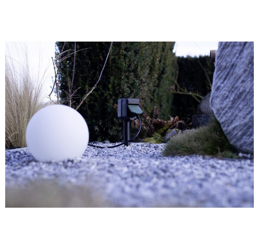 Thumbnail - Brennenstuhl Gartensteckdose Brennenstuhl 1154540600 Gartensteckdose 2fach Schwarz mit Erdspieß, p, 1154540600 (Connect)