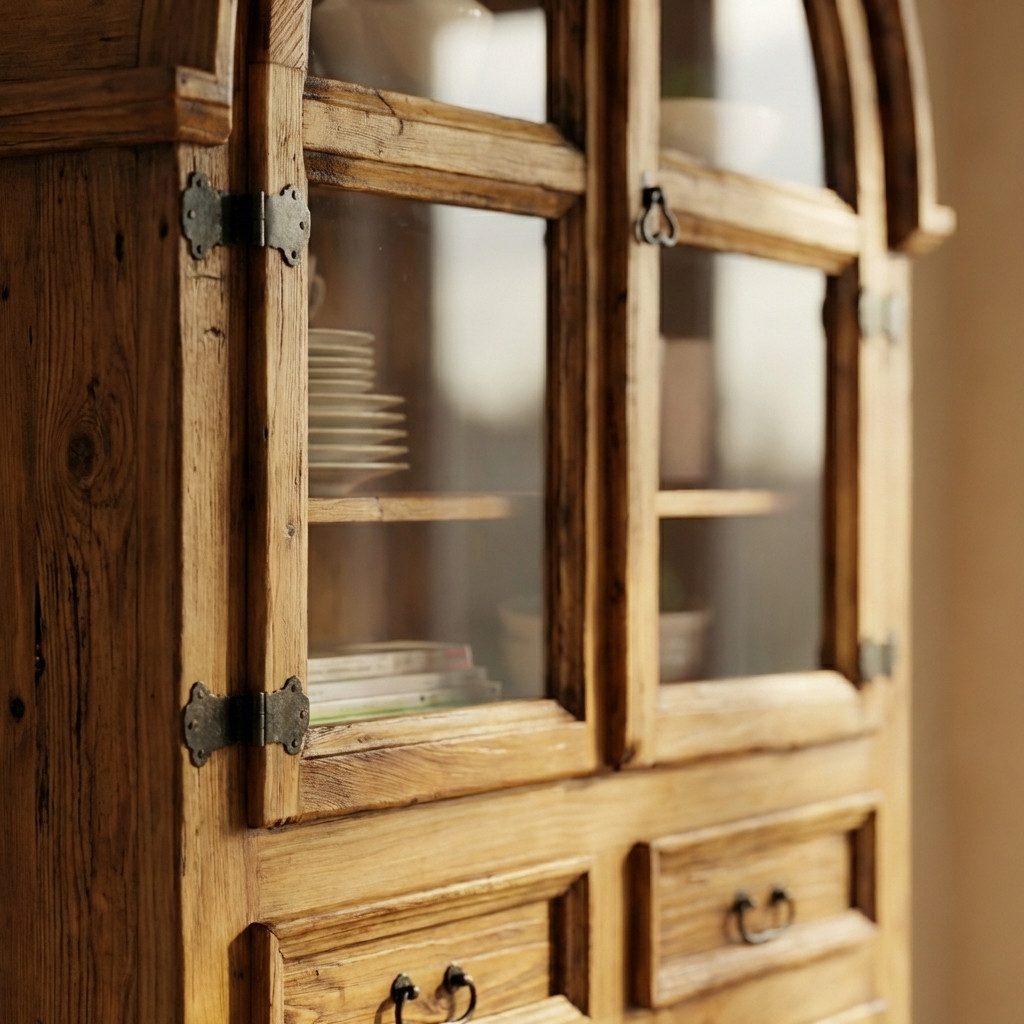 WOLF MÖBEL Vitrine MEXIKO Rundbogenvitrine (110x46x190)