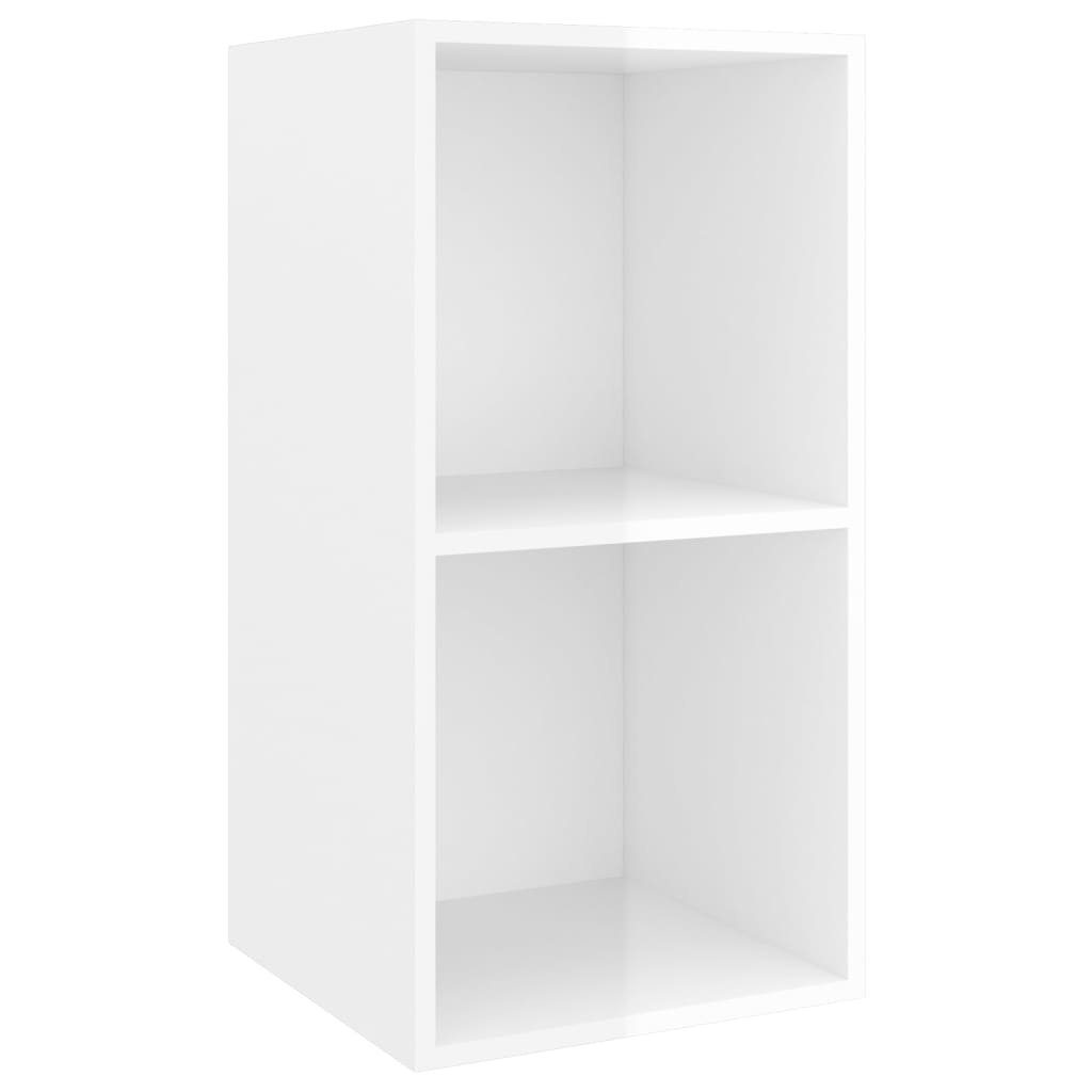 furnicato TV-Schrank cm Hochglanz-Weiß Holzwerkstoff 37x37x72 TV-Wandschrank