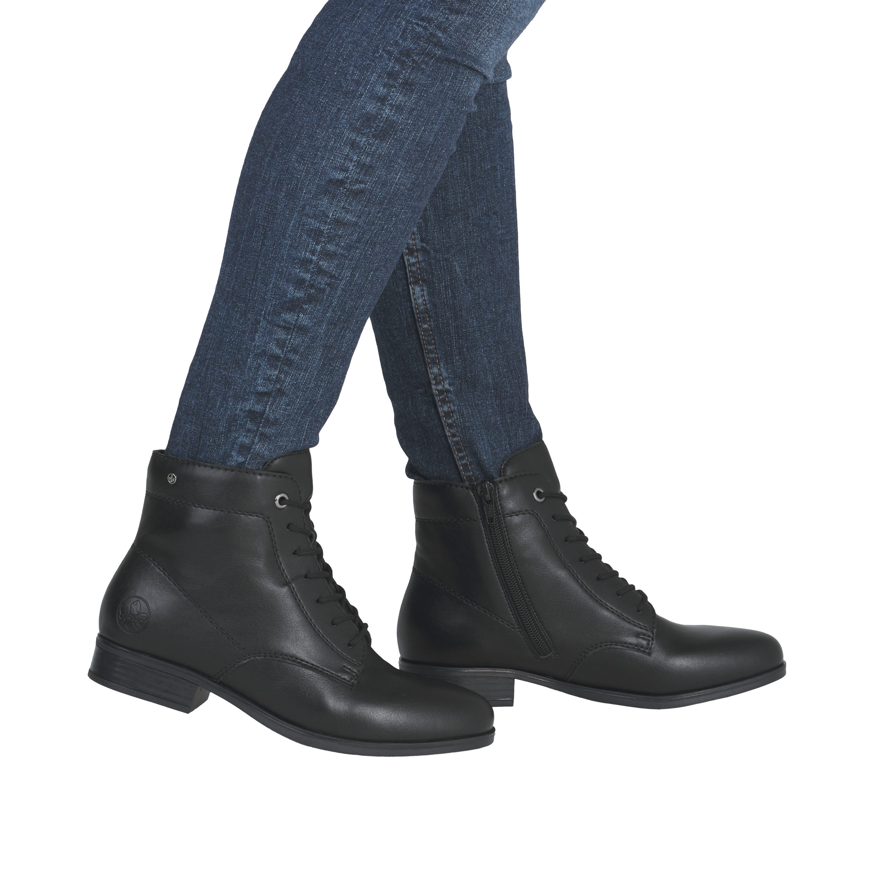 Rieker Schnürstiefelette Klassik-Stiefelette, Schnürboots mit Reißverschluss