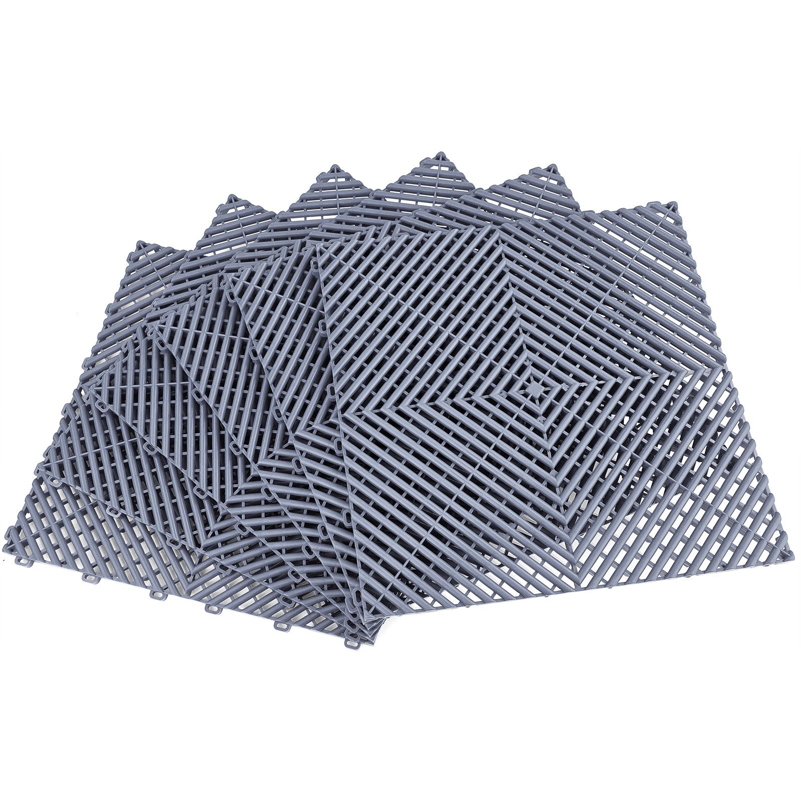 Klickfliesen Performance Bodenfliese Garagenboden Grau 40x40cm 6 Stück 0,96qm