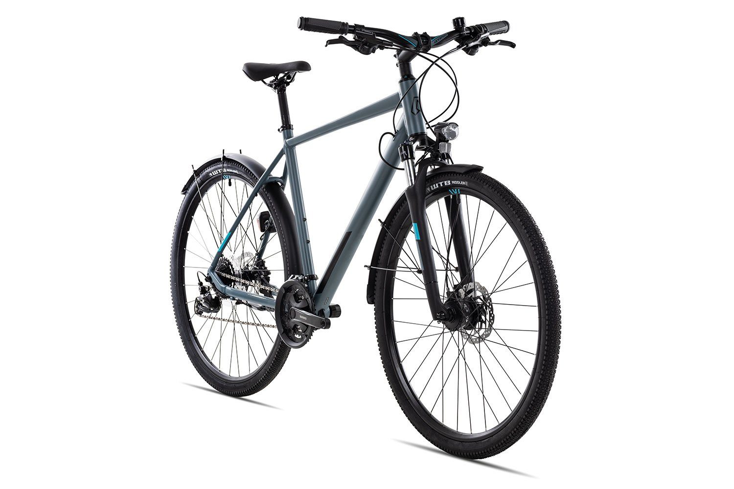 Axess Crossrad VERIS Kettenschaltung, schwarz/grau Shimano Schaltwerk, 27 RD-M3100-9 STREET 2022, Crossbike Alivio Gang